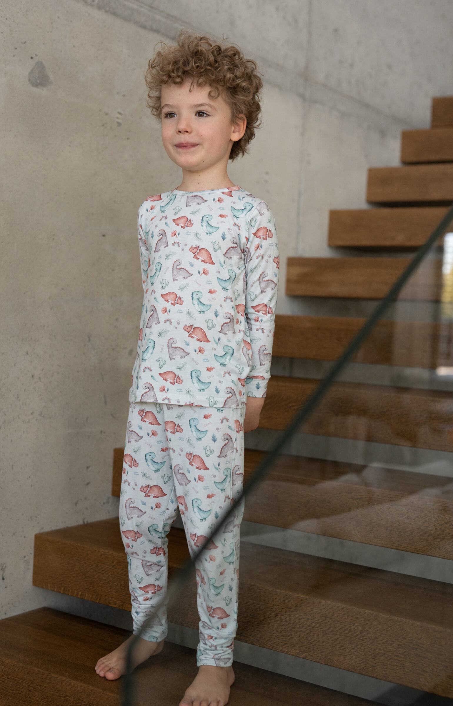 Piżamka dwuczęściowa - dinozaury w Teksasie